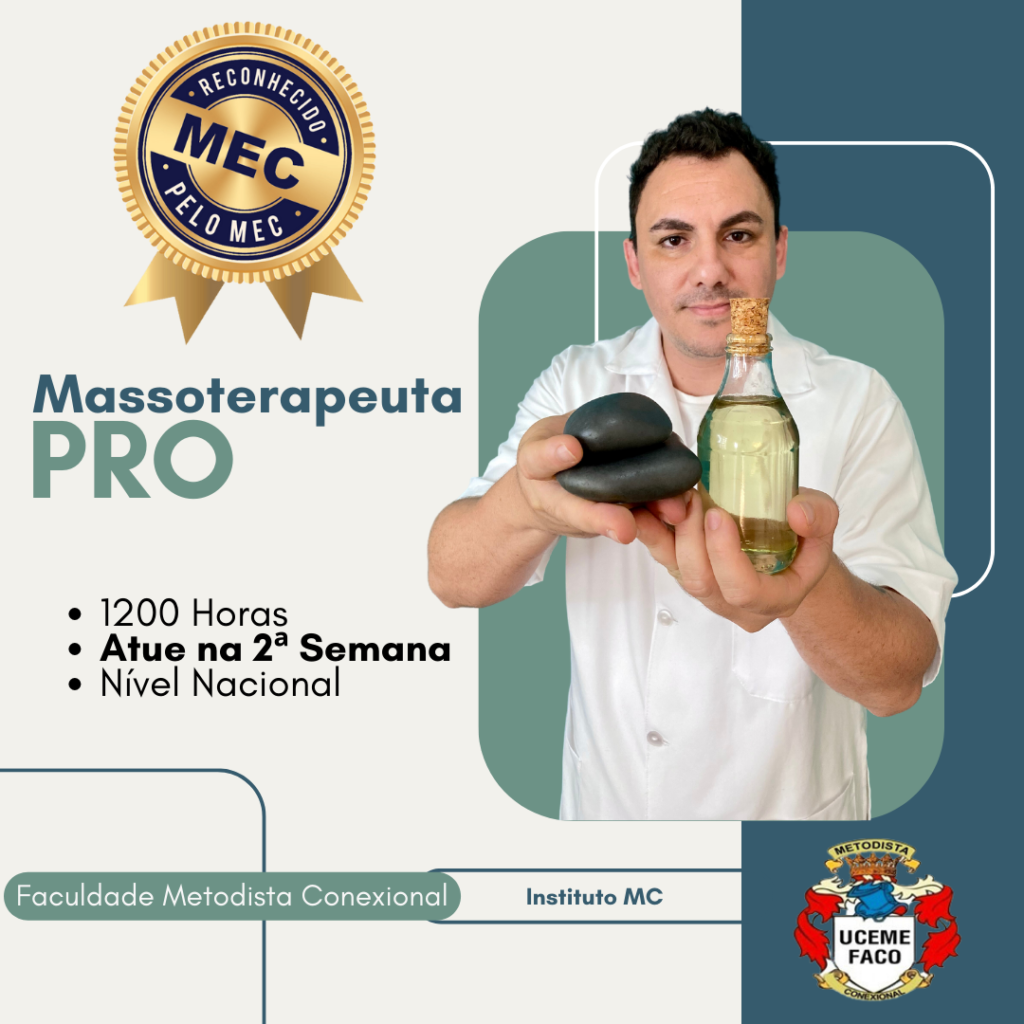 Formação em Massoterapia 1200 horas - Reconhecido pelo MEC.
