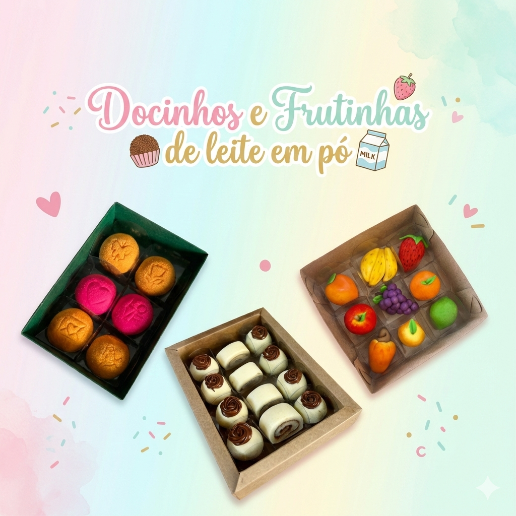 Frutinhas e Docinhos de leite em po