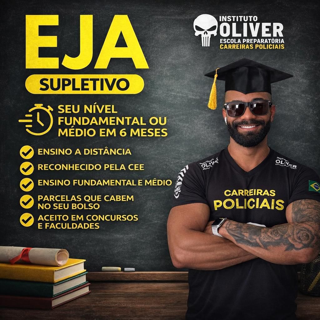 Curso EJA Supletivo - Educação de Jovens Adultos EAD - Ensino Fundamental e ou Médio em 6 meses - Instituto Óliver