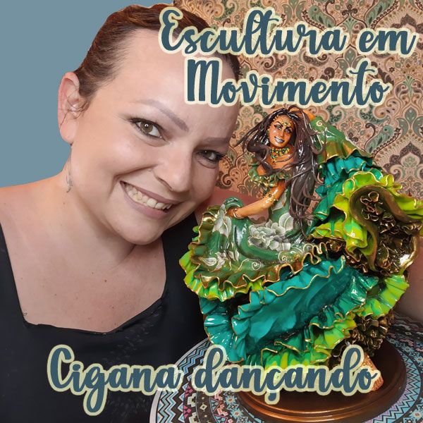 Escultura em movimento - cigana dançando